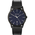 Men’s Blue Dial Watch Black Strap – Minimal Analogue Design